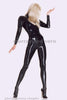 Catsuit, with feet, zip back