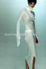 Sheer Cowl Dress