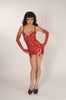 Mini dress with cups and suspenders